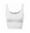 Basic Solid Sleeveless Crop White