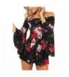 ECOWISH Jumpsuits Shoulder Rompers Playsuits