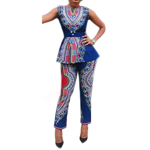 Blansdi African Bodycon Peplum Outfits