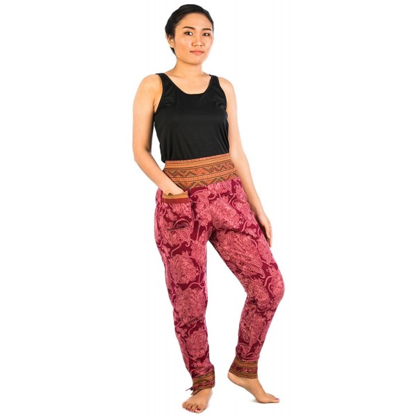 Lofbaz Womens Cotton Printed Burgundy