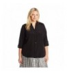 Notations Womens Rolled Sleeve Madarin