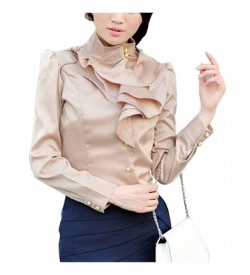 Womens Ruffle Collar Founcing Sleeve