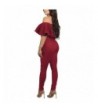 CoCo fashion Shoulder Jumpsuit 2186 Red