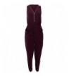 Ladies Code Sleeveless Jumpsuit Burgundy