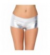 iHeartRaves Metallic Booty Shorts Silver