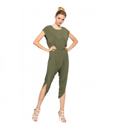 Annabelle Womens Short Sleeves Jumpsuit