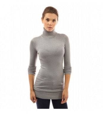 PattyBoutik Womens Turtleneck Sleeve Sweater