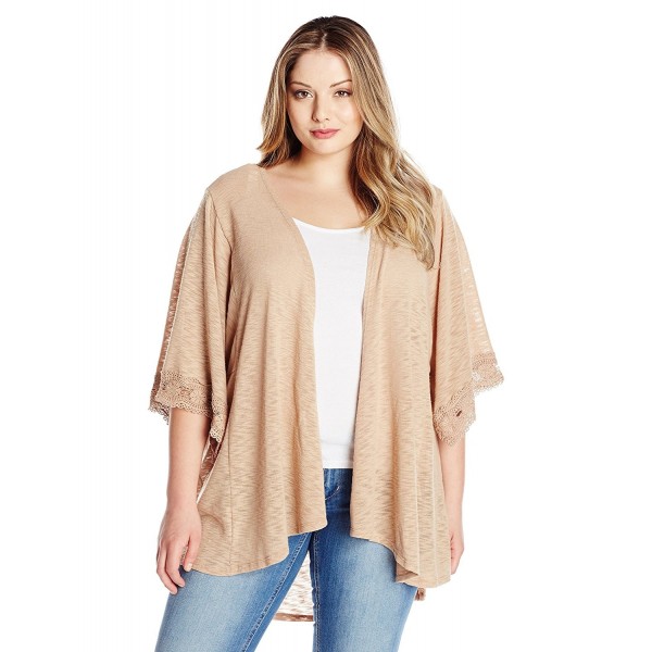 Eyeshadow Womens Kimono Cardigan Palomino