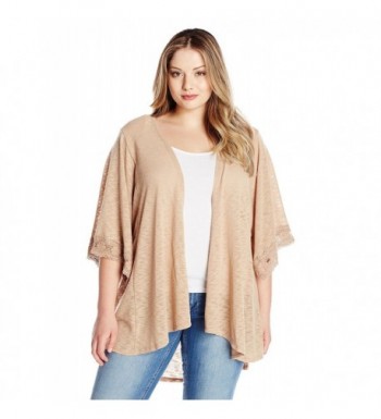 Eyeshadow Womens Kimono Cardigan Palomino