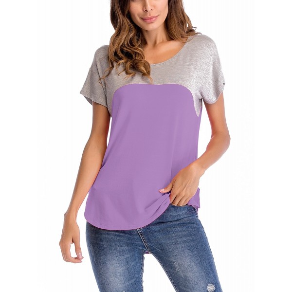 Adreamly Womens Casual Raglan Lavender