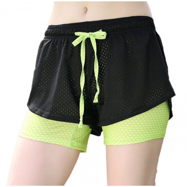 Womens Active Sport Shorts Green