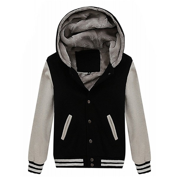 Men's Winter Fleece Lined Varsity Baseball Jackets Thick Warm Coats ...