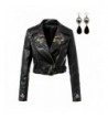 Sitengle Women Leather Jacket Embroidery