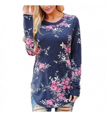 ZZURCCA Sleeve Raglan Floral Blouses