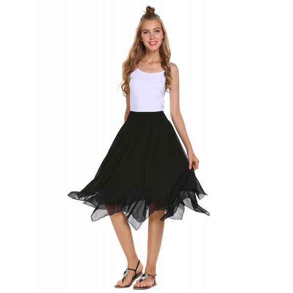Women's Cotton Fairy Fancy Skirt Dance Skirt High Waist Pleated Long ...