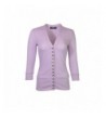 Azkara Womens Cardigan Sweater Lavender