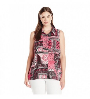 Notations Womens Sleeveless Printed Sparklers