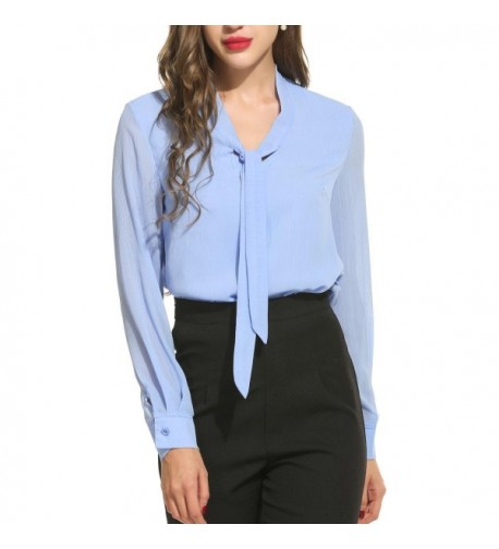 Ladies Sleeve Blouses Fashion Button