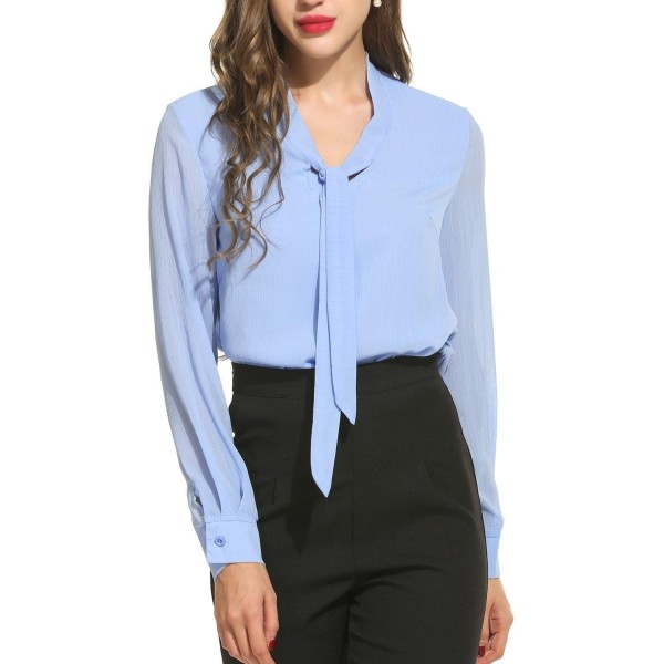 Ladies Sleeve Blouses Fashion Button