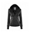 WJC664 Womens Leather Jacket Hoodie