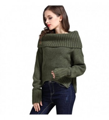 DASHENG Shoulder Pullover Turtleneck Texture