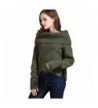 DASHENG Shoulder Pullover Turtleneck Texture