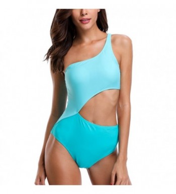 Sociala Shoulder Bathing Monokini Swimsuits