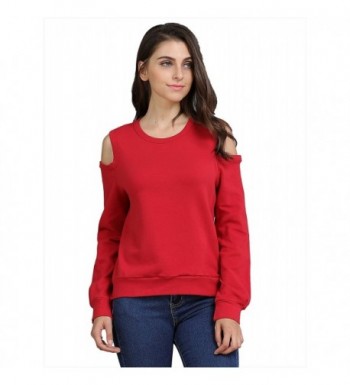 FURAMI Womens Sweatshirt Shoulder Pullover