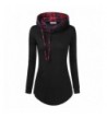 WAJAT Womens Contrast Pullover Black_Red