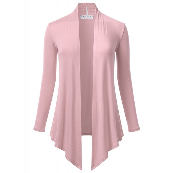 FLORIA Womens Lightweight Cardigan DUSTYPINK