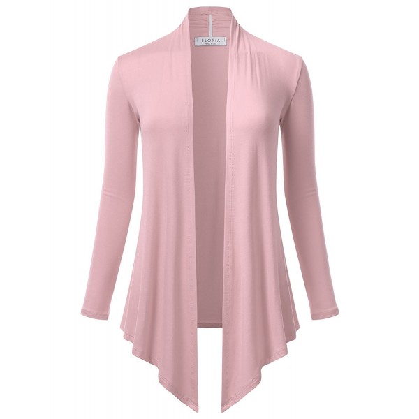 FLORIA Womens Lightweight Cardigan DUSTYPINK