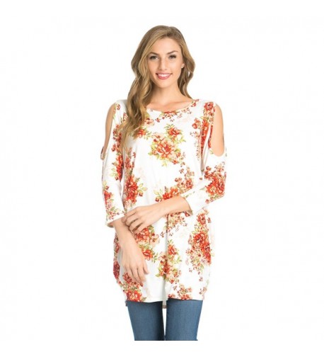 Frumos Womens Tunic Sleeve Flower