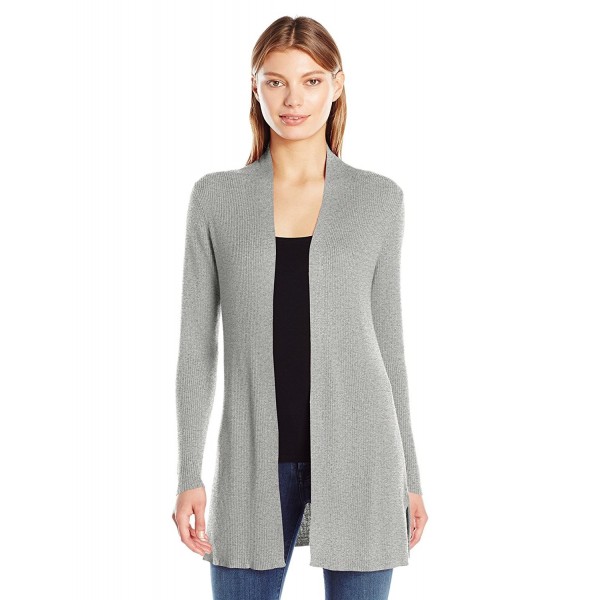 Leo Nicole Womens Pointelle Cardigan