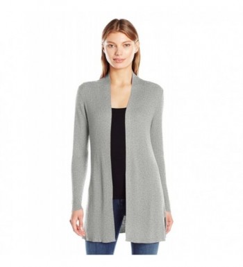 Leo Nicole Womens Pointelle Cardigan