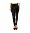 Womens Crushed Velvet Leggings Black