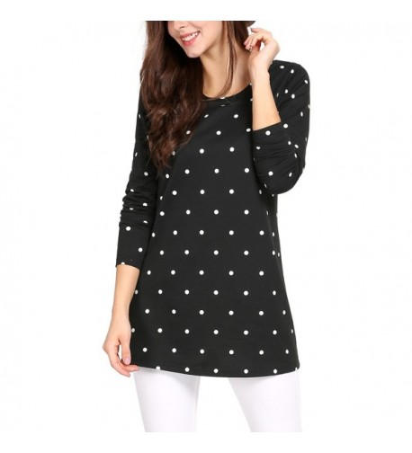 Allegra Womens Round Polka Sleeves