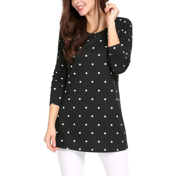 Allegra Womens Round Polka Sleeves