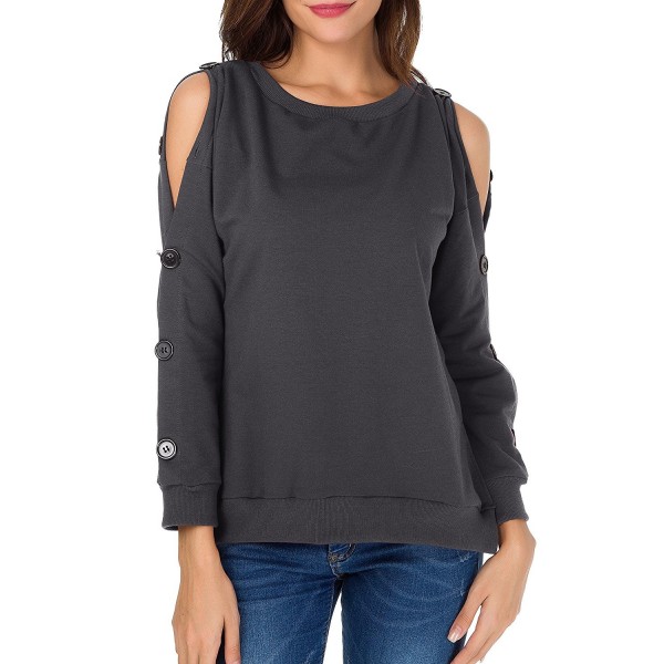 Sarin Mathews Shoulder Pullover Sweatshirts