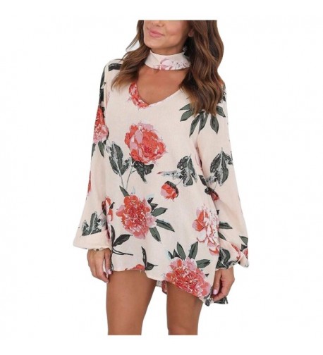 Aifer Choker V Neck Chiffon Floral