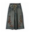 P76 Cropped Trousers Cotton Embroidery