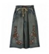 P76 Cropped Trousers Cotton Embroidery