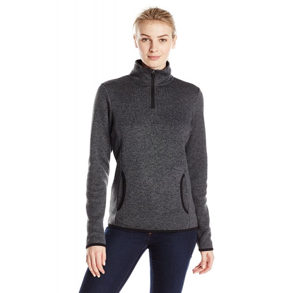 Women's Heathered-Fleece Pullover - Charcoal Heather - CZ12BVOUD1B