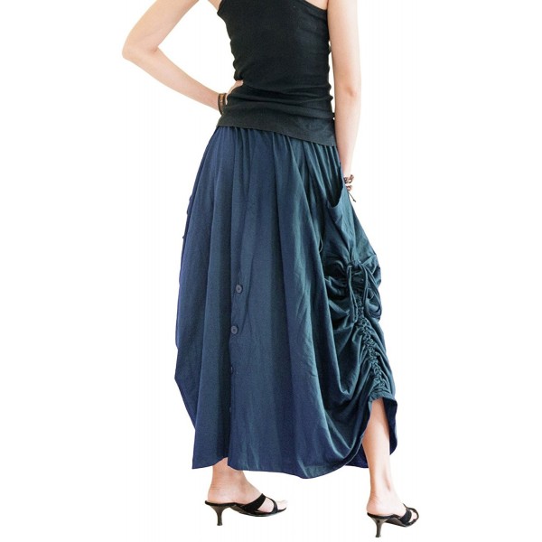 Convertible Maxi Skirt Pants Cotton Jersey Versatile Skirt - Teal ...