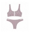 Stripe Bikini Ladder Strap Swimsuit