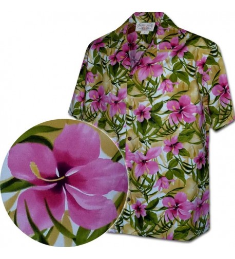 Hibiscus Garden Hawaiian Shirts 3956 PINK 2XL