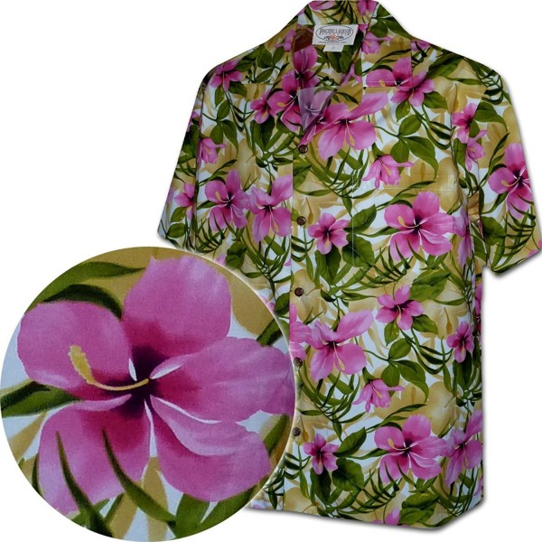 Hibiscus Garden Hawaiian Shirts 3956 PINK 2XL