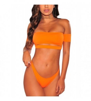 Womens Strapless Shoulder Swimsuit Beachwear