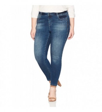 Denim Crush Womens Embellished Crinkle