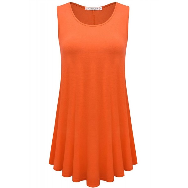 Womens Sleeveless Comfy Plus Size Tunic Tank Top With Flare Hem ...