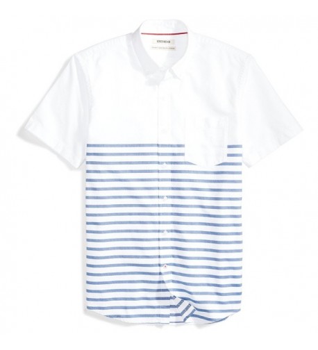 Goodthreads Standard Fit Short Sleeve Placed Stripe Stripes